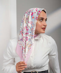 Checky Satin Square Scarf