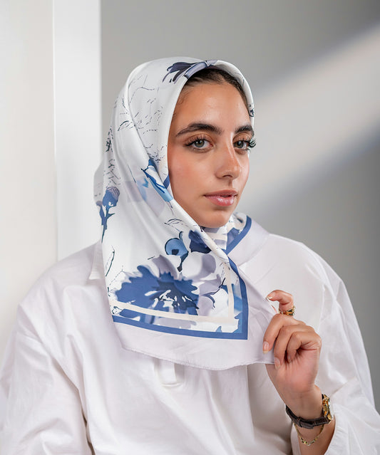 Freckle Satin Square Scarf