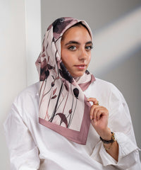 Figgy Satin Square Scarf