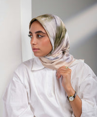 Bloomy Satin Square Scarf