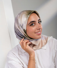 Bloomy Satin Square Scarf