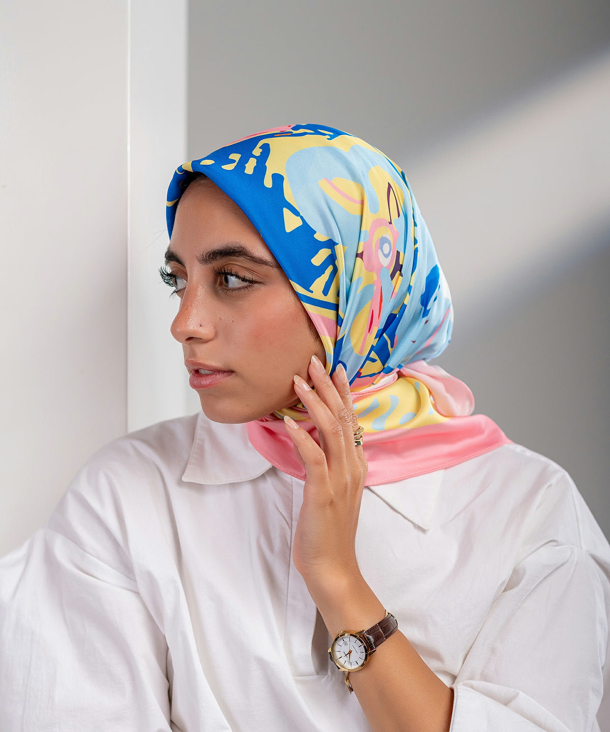 Pop Satin Square Scarf