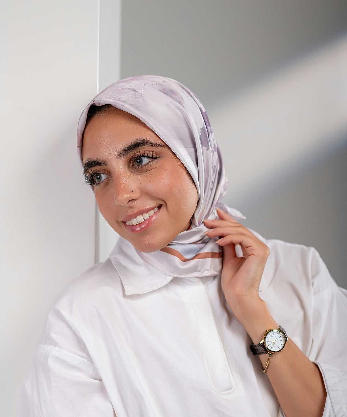 Glow Satin Square Scarf