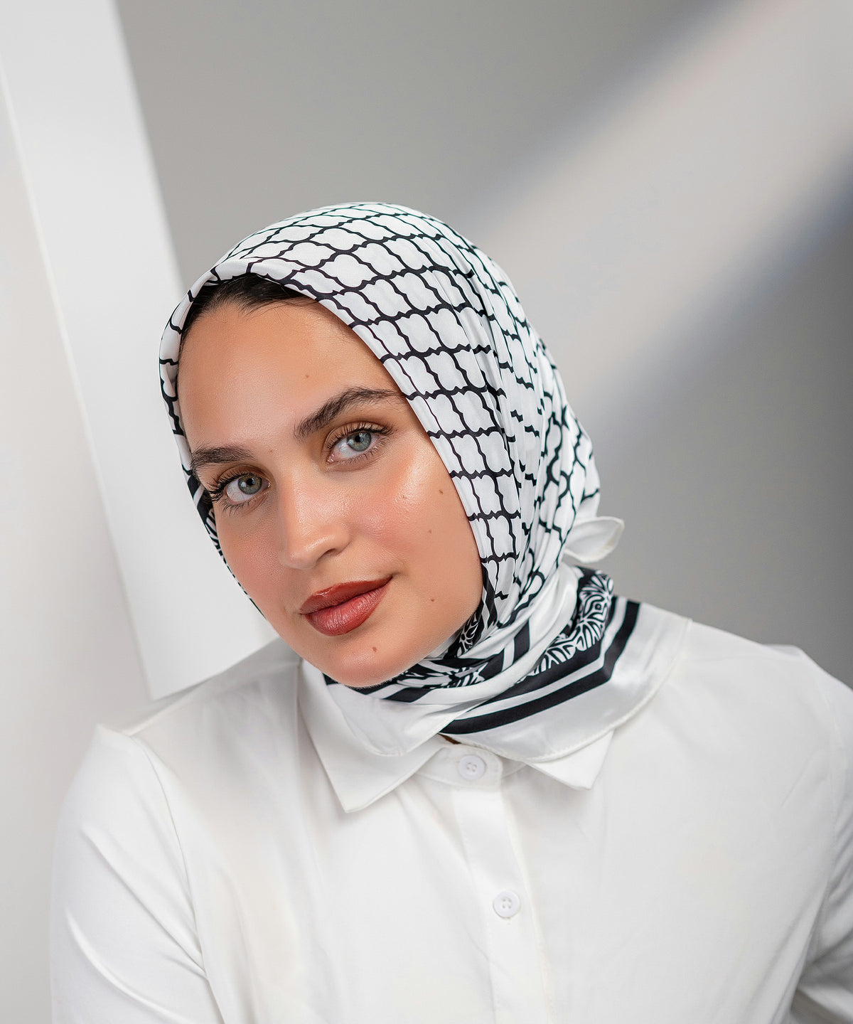 Chess Satin Square Scarf