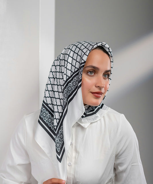 Chess Satin Square Scarf