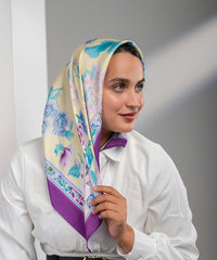 Buttercup Satin Square Scarf