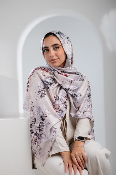 Flower Satin Scarf