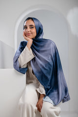 Midnight Satin Scarf