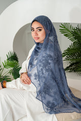 Flowery Linen Scarf