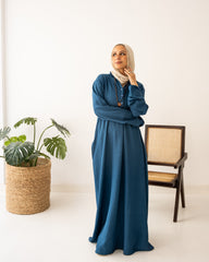 Linen Dress - Petrol