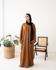 Linen Dress - Brown