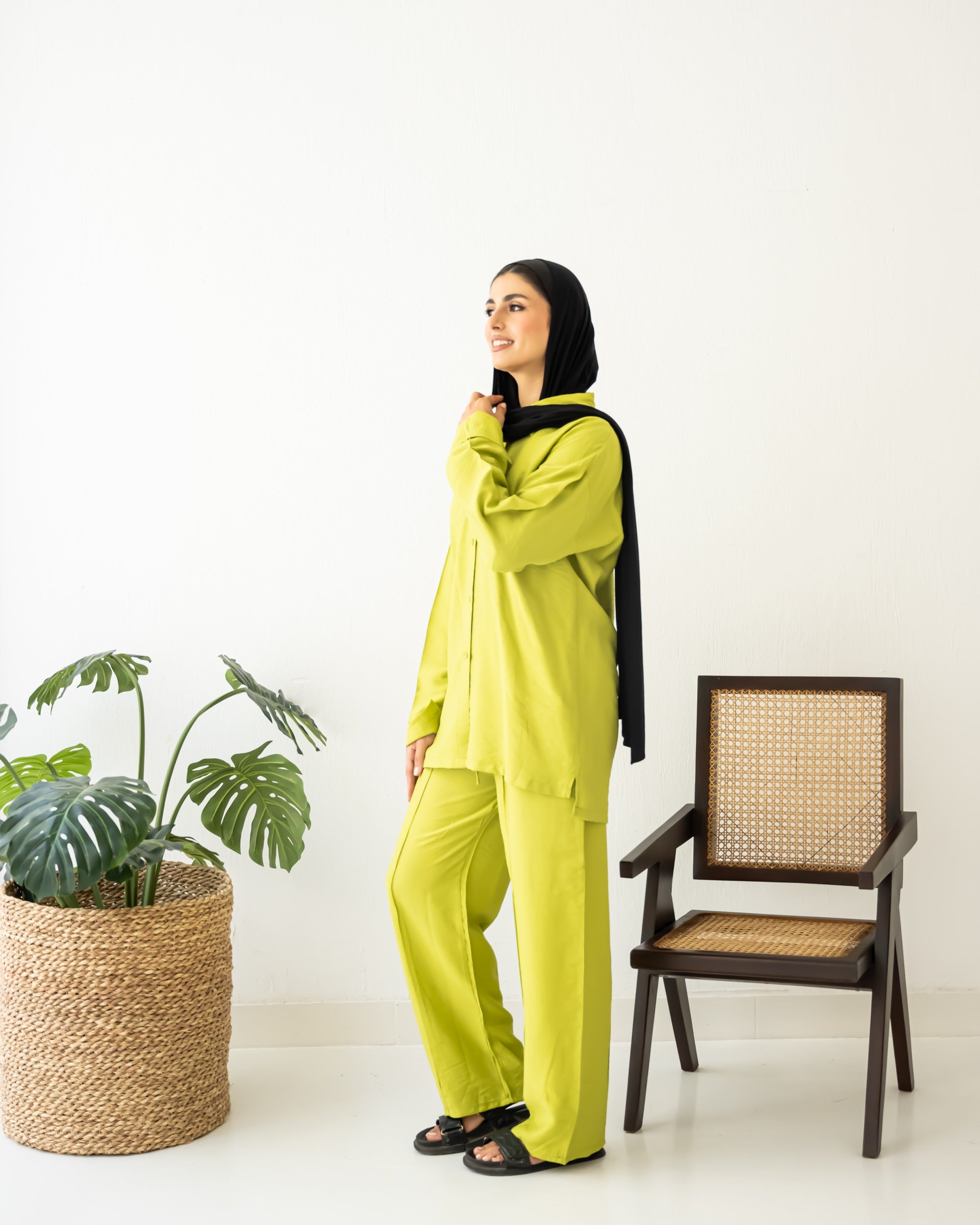 Linen Set - Lime