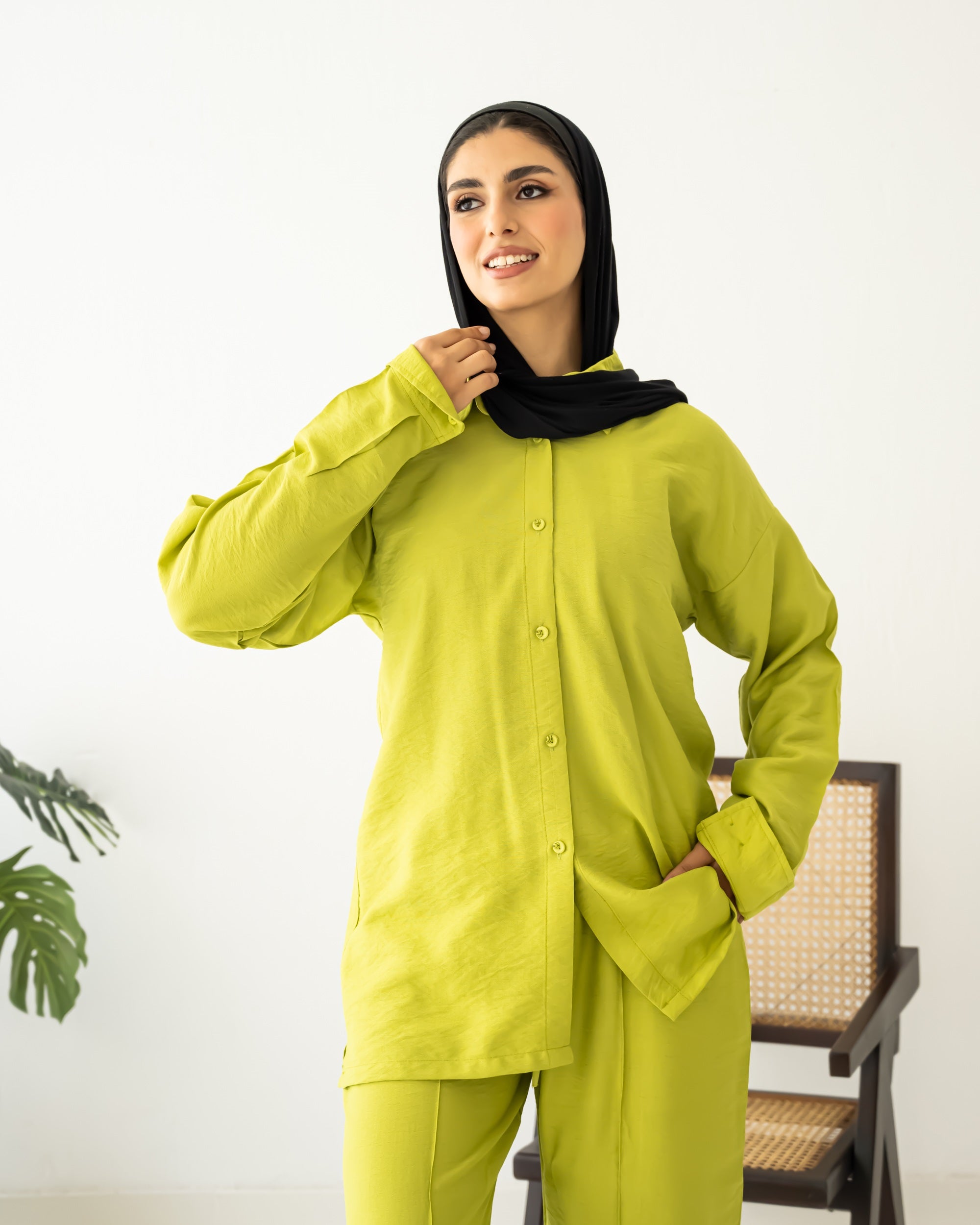 Linen Set - Lime