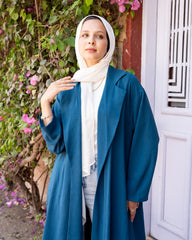 Petrol Indian Linen Cardigan