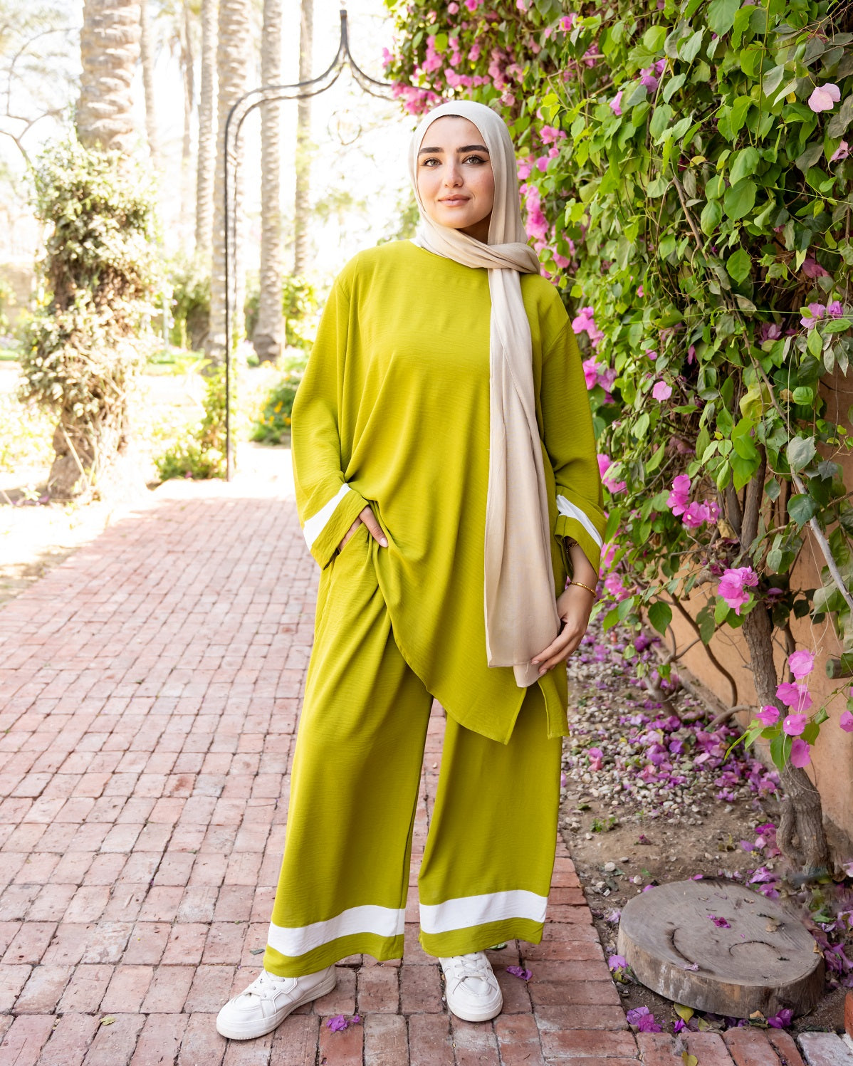 Turkish Linen Set – Yellow Green