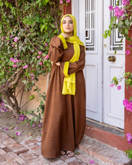 Linen Abaya – Brown