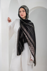 Golden Eclipse Linen Scarf