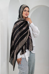 Midnight Spark Linen Scarf