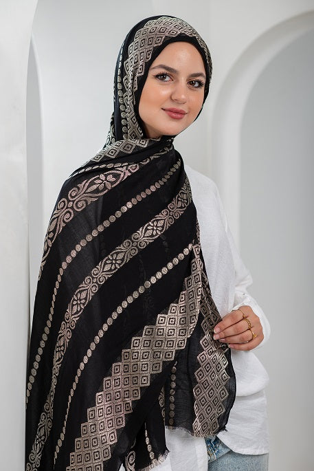 Midnight Spark Linen Scarf