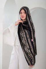 Black Aura Linen Scarf