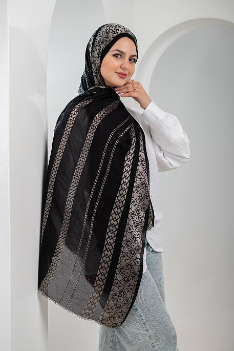 Royal Dusk Linen Scarf