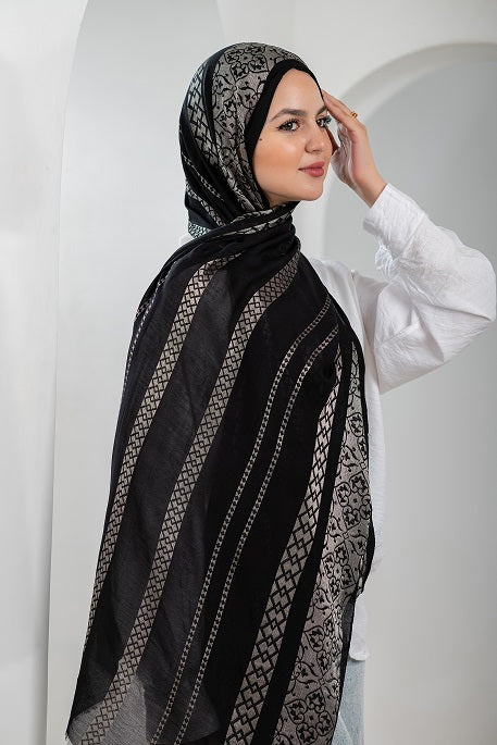Royal Dusk Linen Scarf