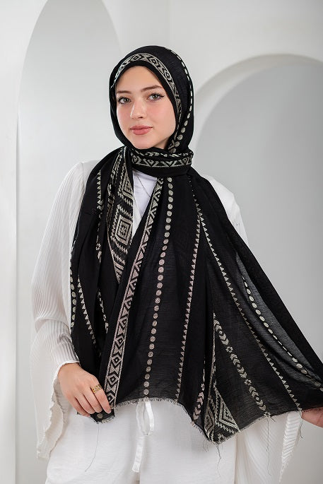 Mystic Noir Linen Scarf