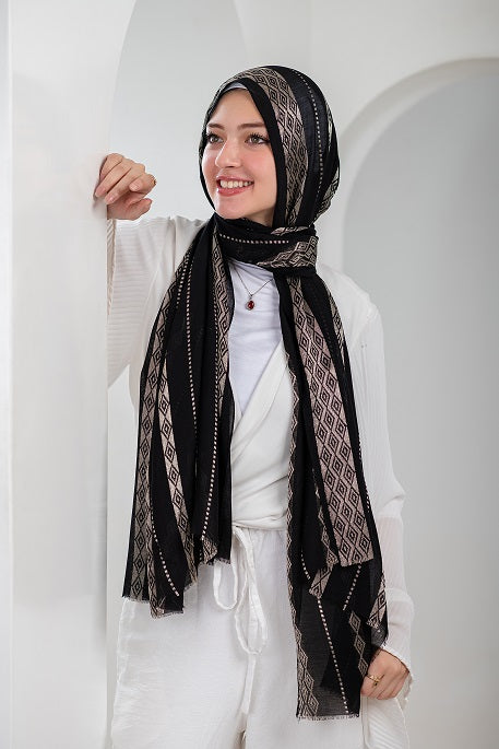 Golden Secret Linen Scarf