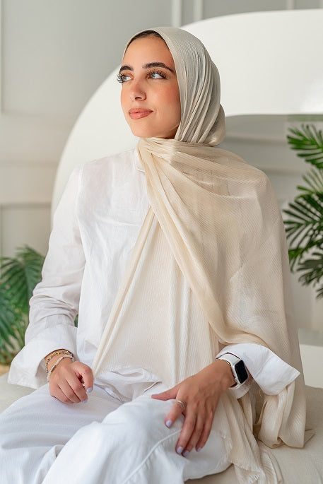 Feather Kuwaiti Cotton Scarf