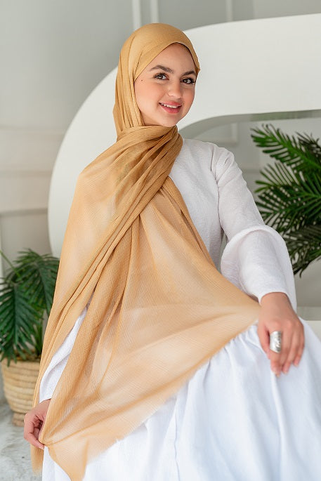 Feather Kuwaiti Cotton Scarf