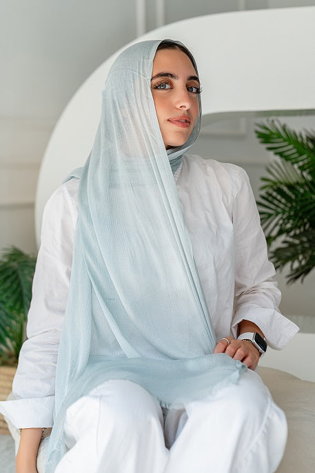 Feather Kuwaiti Cotton Scarf