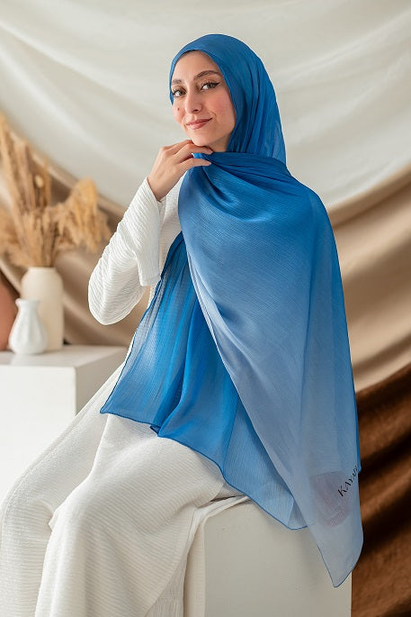 Sky Gradient Organza Scarf