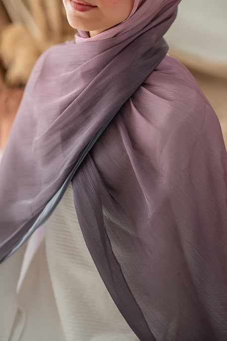 Rosetone Gradient Organza Scarf