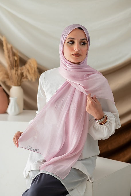 Blush Gradient Organza Scarf