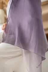 Grey Gradient Organza Scarf