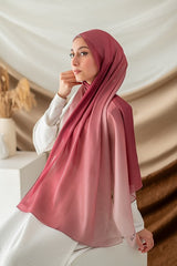 Brick Gradient Organza Scarf