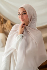 Beige Gradient Organza Scarf