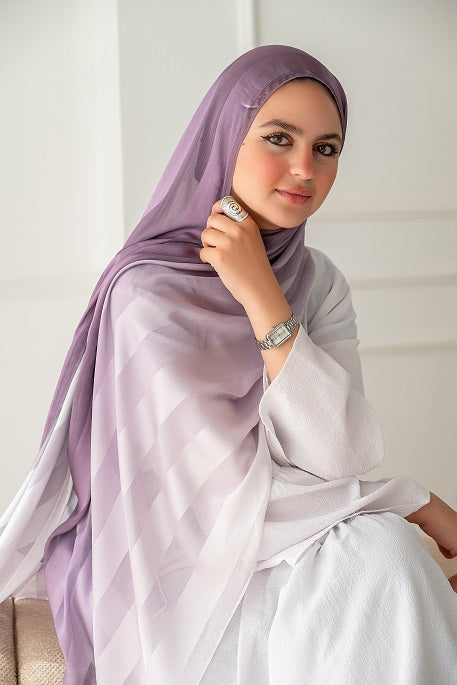 Gradient Crinkle Satin Scarf
