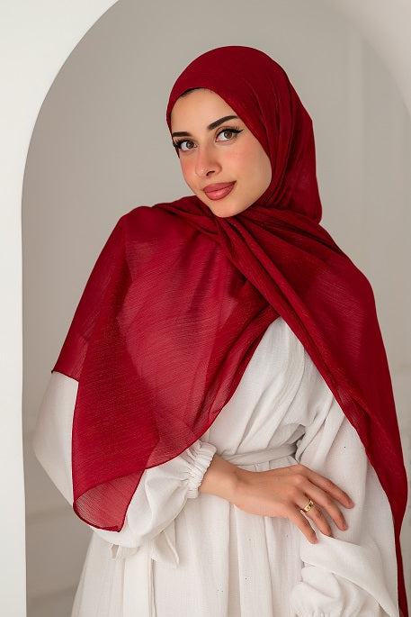 Crinkle Chiffon Shimmer Scarf