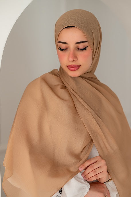 Crinkle Chiffon Shimmer Scarf