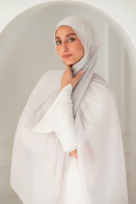 Crinkle Chiffon Shimmer Scarf