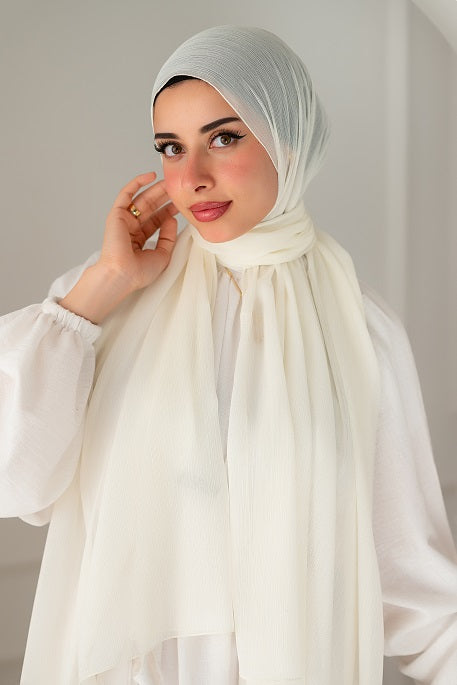 Crinkle Chiffon Shimmer Scarf