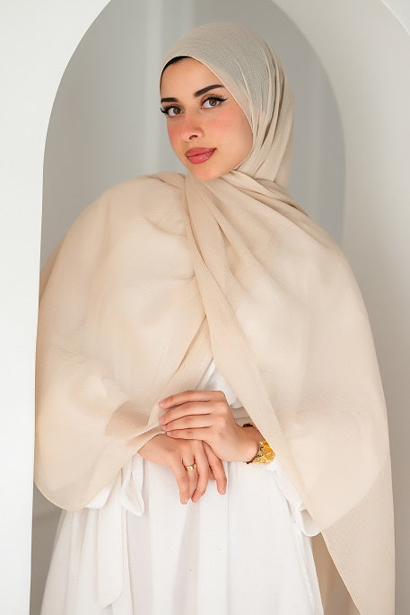 Crinkle Chiffon Shimmer Scarf