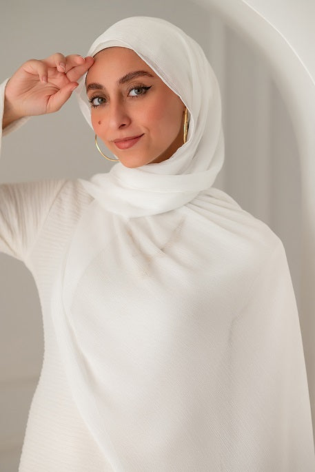 Crinkle Chiffon Shimmer Scarf