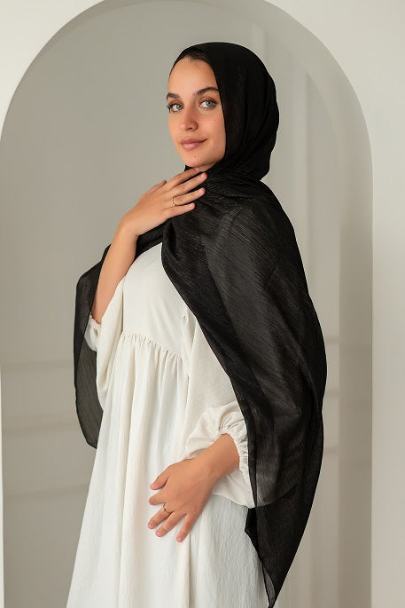 Crinkle Chiffon Shimmer Scarf