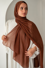 Crinkle Chiffon Shimmer Scarf