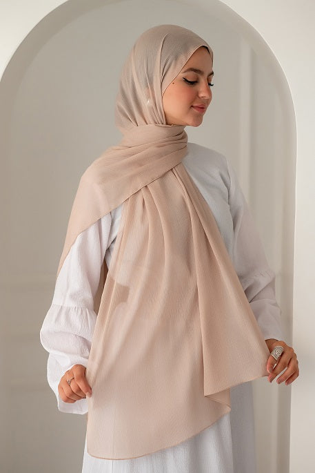 Crinkle Chiffon Shimmer Scarf