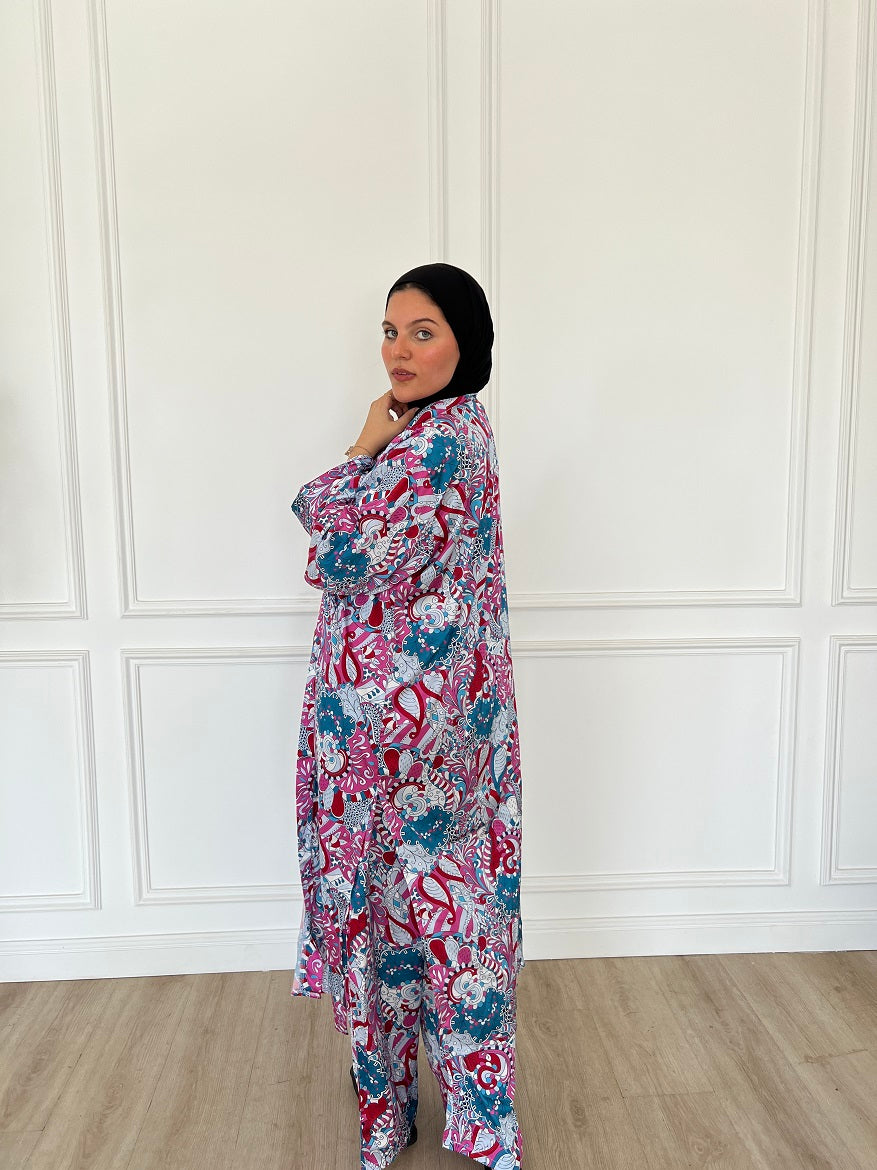 Blossoms Satin Set