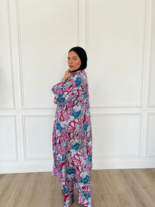 Blossoms Satin Set