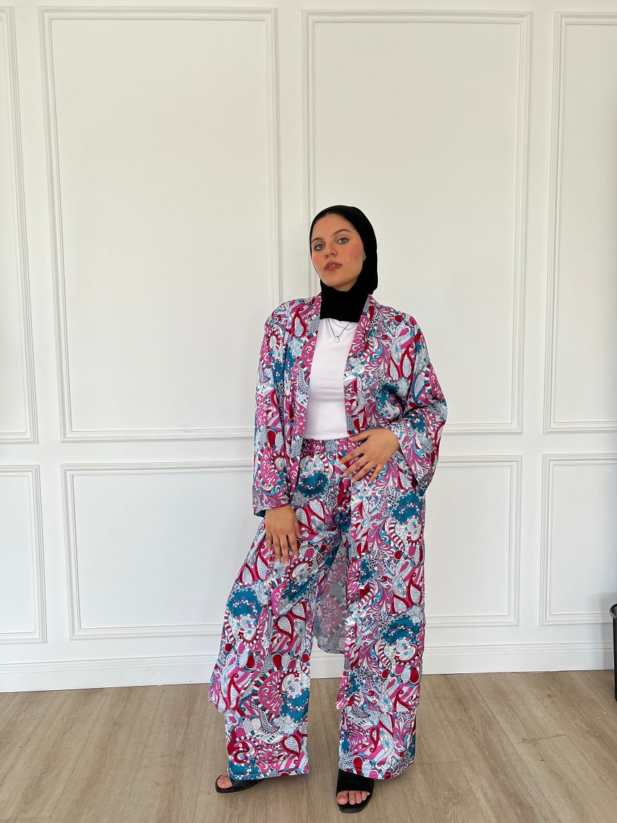Blossoms Satin Set